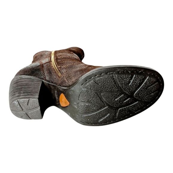 BORN Palmer Brown Oiled Leather Ankle Boot Size 8.5M - Picture 9 of 9